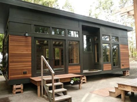 wood and metal interior tiny house|affordable prefab tiny homes.